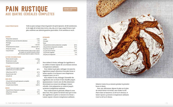 Pain Rustique - Recette du livre Pains complets et céréales anciennes