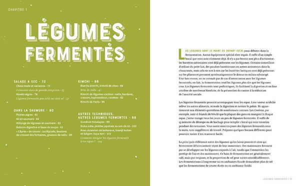 Page du chapitre sur les légumes fermentés dans le livre Fermentation Naturelle de Sandor Ellix Katz